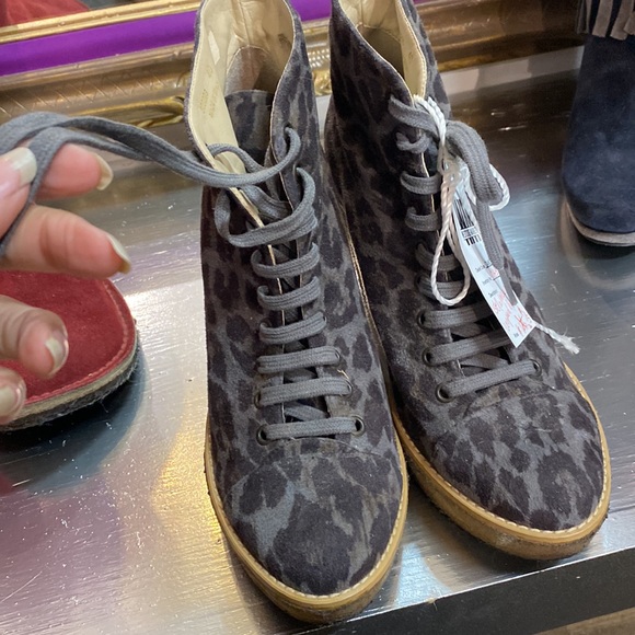 Stella McCartney leopard platform wedge boots 40 - Picture 9 of 9